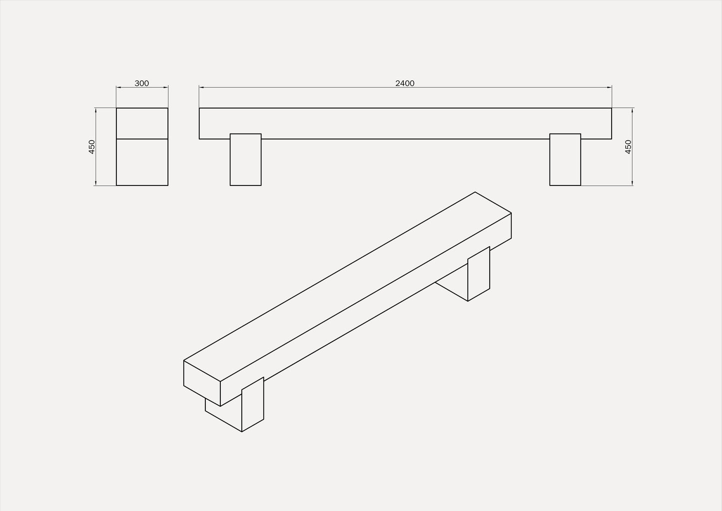 Forestone Wood Bench Maxi