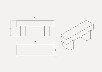 Forestone Wood Bench Midi